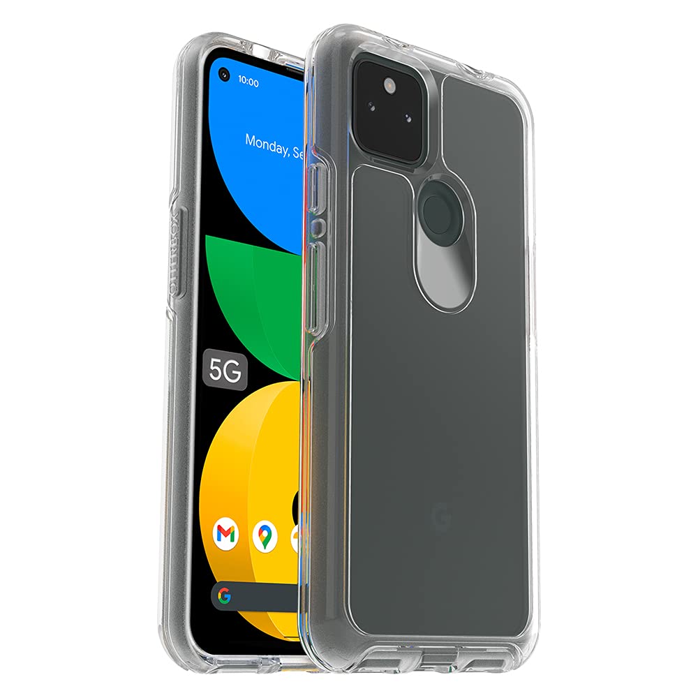 Photo 1 of OtterBox Pixel 5a Symmetry Series Case - Clear, Ultra-Sleek, Wireless Charging Compatible, Raised Edges Protect Camera & Screen