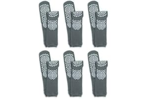 GBM Secure Step Double-Sided Tread Non Slip Safety Socks, 6 Pair