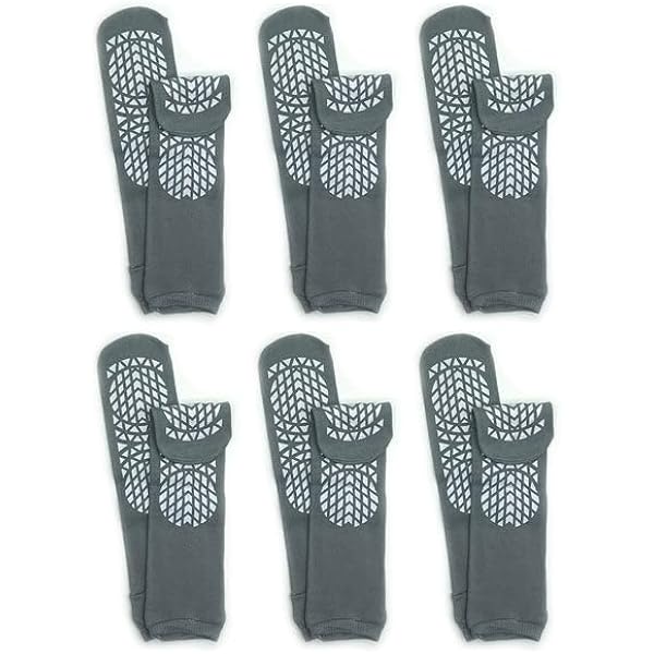 GBM Secure Step Double-Sided Tread Non Slip Safety Socks, 4