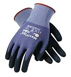ATG 34-874/XXL MaxiFlex Ultimate Seamless Knit Gloves with Micro-Foam Nitrile Dotted Palm, Gray/Black, XX-Large, 15-Gauge, 1-Dozen