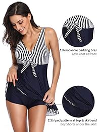 MiYang traje de baño acolchado de una pieza con estampado de cintura alta para dama