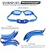 EverSport Swim Goggles, Pack of 2, Swimming Glasses for Adult Men Women Youth Kids Child, Anti-Fog, UV Protection, Shatter-Proof, Watertight(LightBlue&Mirrored Black)