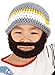 Boys Ski Wacky Beard Knit Winter Hat Beanie Grey