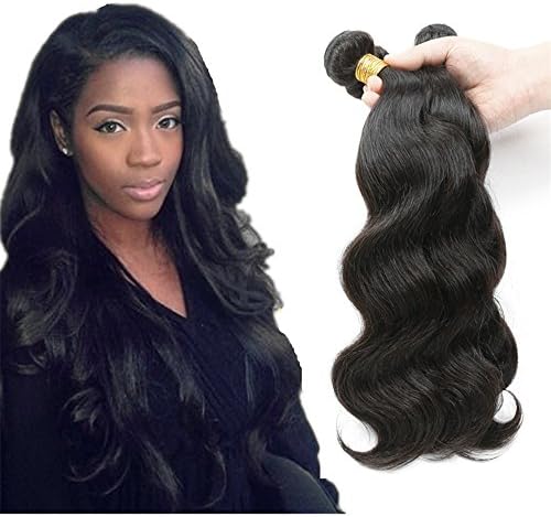 100% Unprocessed Peruvian Virgin Human Hair Extension Weave 3 Bundles 300g,Body wave Hair Natural Black Color(10 10 12inch)