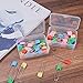 BENECREAT 12 Pack Clear Plastic Bead Storage Box, 3.5x2.4x1.2 Inches Rectangular Mini Clear Plastic Bead Containers Jewelry Organizers with Lid for Small Items and Crafts