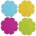 ME.FAN 4 Set Silicone Pot Holders, Trivet Mat, Jar Opener, Spoon Rest and Kitchen Trivet, Non Slip Flexible, Durable, Heat Resistant Dishwasher Available Kitchen Trivet and Pot Pads Light Color