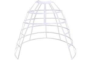 Auroeyfairy Victorian Petticoat Hoop Skirt Adjustable Bustle Cage Skirt for Wedding, Historical Cosplay