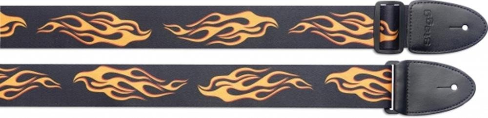 Stagg 19150 "Flame Decorated" Terylene Adjustable Guitar Strap
