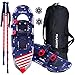 FLASHTEK 25''/30'' Snowshoes for Men and Women Lightweight Snowshoes with Poles for Hiking Heel Lift Riser for Mountaineering + Free Carrying Bag