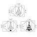 ART Kitchenware 6pcs/set Christmas Tree Cookie Stencil Set for Cakes Sugar Decoration Cookie Mold Reusable Stencils for Painting Beige/Semi-Transparent ST-925S