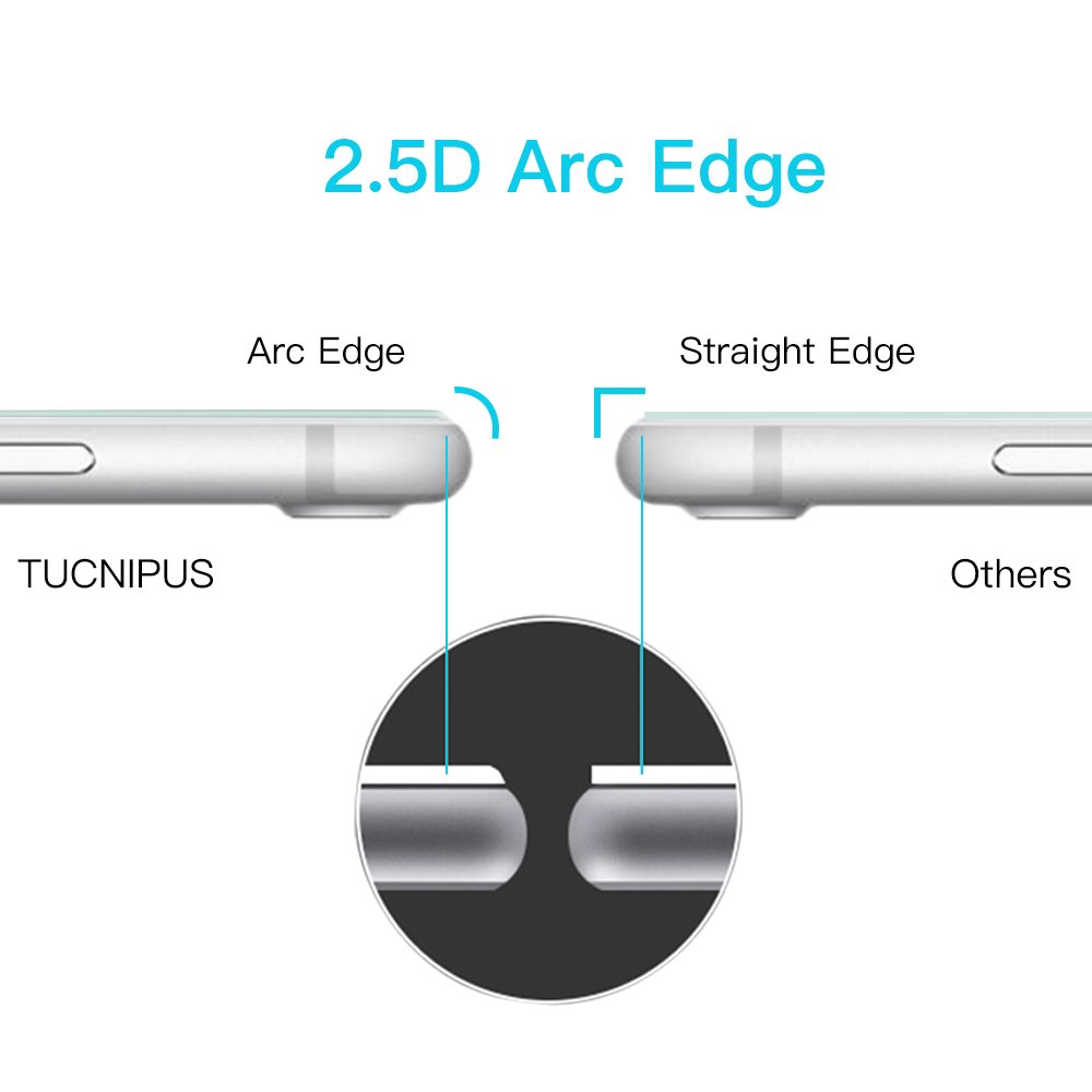 Panzerglas Schutzfolie für iPhone 7, [2 Stück] TUCNIPUS Panzerglasfolie -3D Touch Kompatibel, 9H Härte, Anti-Öl, Kratzer,Blasen und Fingerabdruck Displayschutzfolie für iPhone 7 (4.7 Zoll)