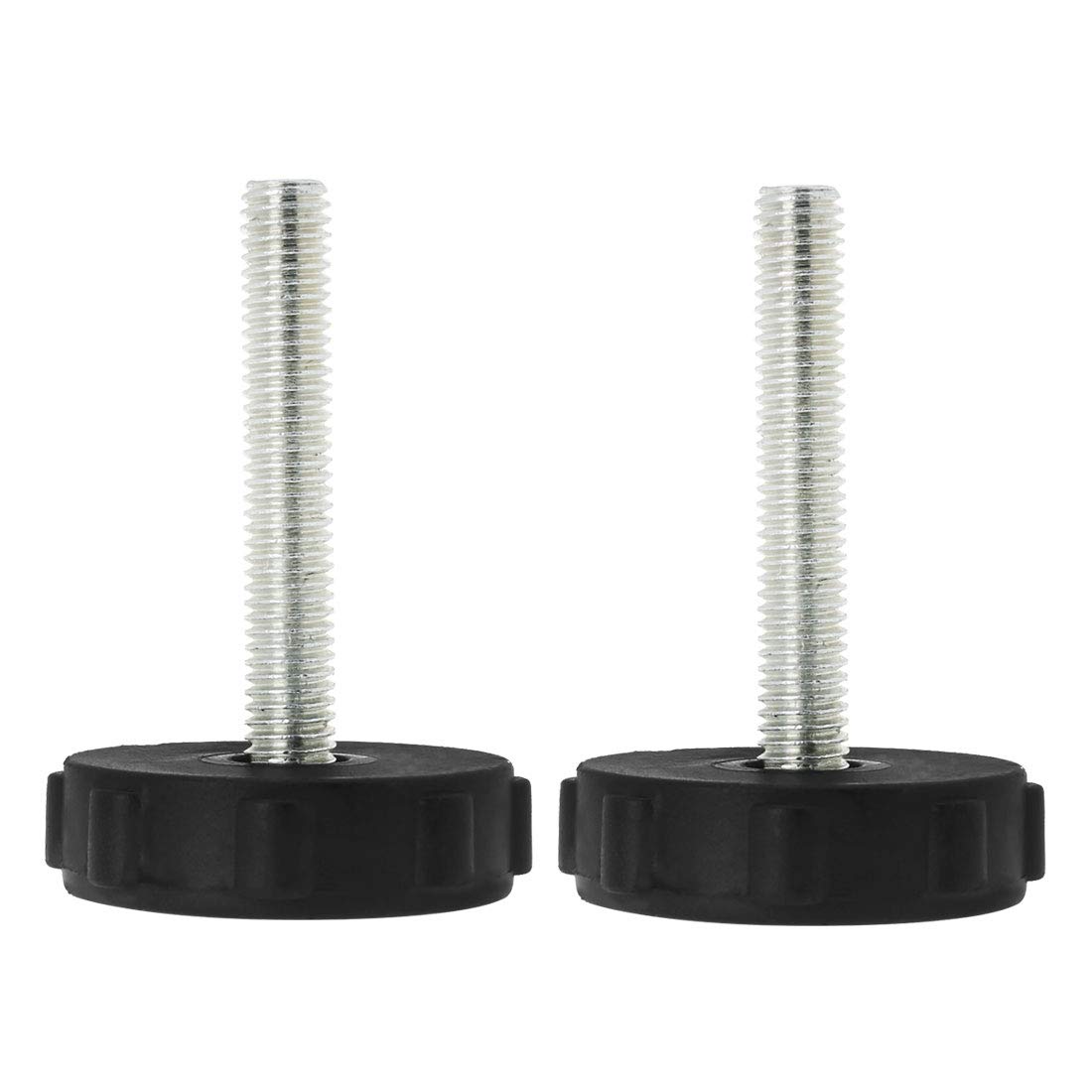 Sourcingmap M8 x 50 x 40mm Furniture Glide Leveling Feet Adjustable Leveler Floor Protector for Furniture Table Leg 2 Pack