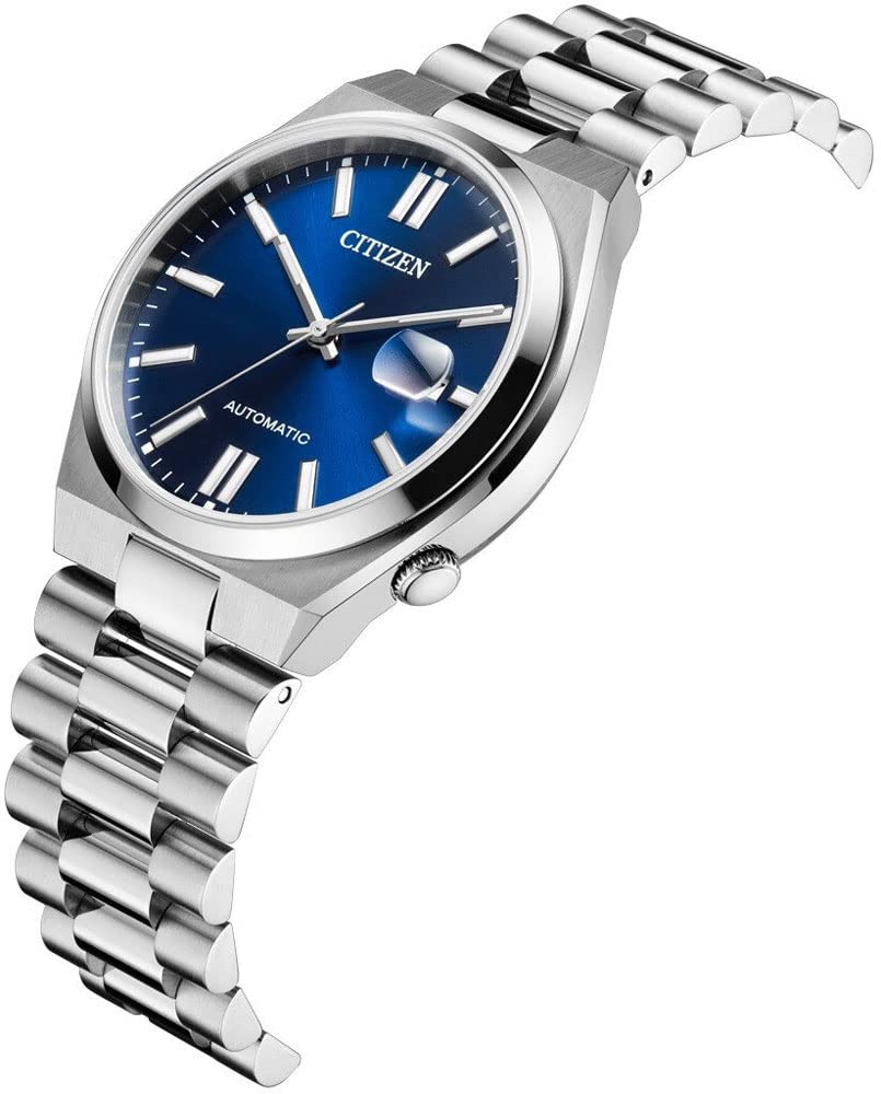 Citizen Automatik Herren Armbanduhr aus Edelstahl in der Farbe Silber-Blau 40mm, Wasserdichtigkeit: 5Bar, NJ0150-81L 4