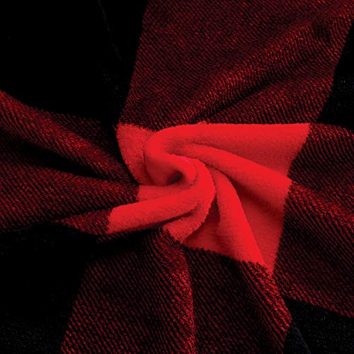 Red Black Buffalo Plaid Throw Blanket Sofa Couch Bed Plaid Checker Blanket Lightweight Cozy Plush Throw All Season Blanket (60\