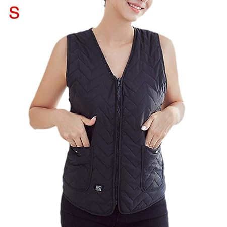 liuxi Beheizte Weste, USB Lade Elektrische Beheizte Körperwärmer Daunenweste, Wiederaufladbare Thermoweste 3 Heizstufen