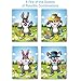 Colonel Pickles Novelties Easter Stickers - Make A Bunny Set of 12 Easter Crafts for Kids Basket Stuffers