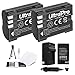 UltraPro 2-Pack BLM-1 Replacement Batteries with Rapid Travel Charger for Select Olympus Digital Cameras - UltraPro Deluxe Accessory Set Included