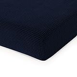 CHUN YI Jacquard Cushion Covers High Stretch Chair Loveseat Slipcover Furniture Protector Settee and Couch Seat Coat(Sofa, Dark Blue)
