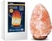 Natural Crystal Himalayan Salt Lamp with Genuine Neem Wood Base, Bulb and Dimmer Control - By Utopia Home