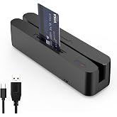 Symcode Multi-Function Magnetic Card Reader Credit Card, Memory Chip Card,NFC Chip Magstrip Card,PSAM Cards Can be Used with Cashier Register