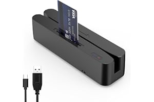 Symcode Multi-Function Magnetic Card Reader,Credit Card Reader,Memory Chip Card Reader NFC Chip Magstrip Card Reader Can be Used with Cashier Register