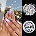 1Pcs Laser Shiny Diamond Round Ultrathin Sequins Nail Art Glitter Tips UV Gel 3D Butterfly Sequins Laser Magic Silver Butterfly Sequins Nail Decoratio (Silver)