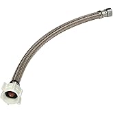 Brasscraft B1-16DL F 3/8-Inch Comp by 7/8-Inch Ballcock by 16-Inch Toilet Connector, White