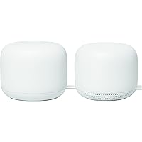 Google Nest Wifi - AC2200 (2nd Generation) Router and Add On Access Point Mesh Wi-Fi System (2-Pack, Snow)