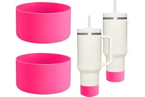 QIANHAI Silicone Boots for Sport Water Bottle Accessories - Fits Stanley Adventure Quencher Tumbler 40oz & IceFlow 20 30oz Hydro Flask YETI Rambler Simple Modern