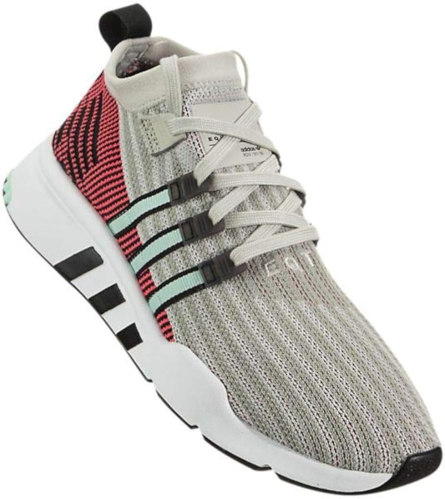 Amazon Com Adidas Mens Eqt Support Mid Adv Primeknit Lace Up Sneakers Shoes Casual Grey Shoes