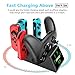 Accessories Kit Bundle for Nintendo Switch, OIVO 12 in 1 Accessory Kit, Controller Charging Dock, Carry Case, Playstand, Dockable Case, Joy-Con Grips and Wheels, Game Card Case, Cover Cases, Capsthumb 3