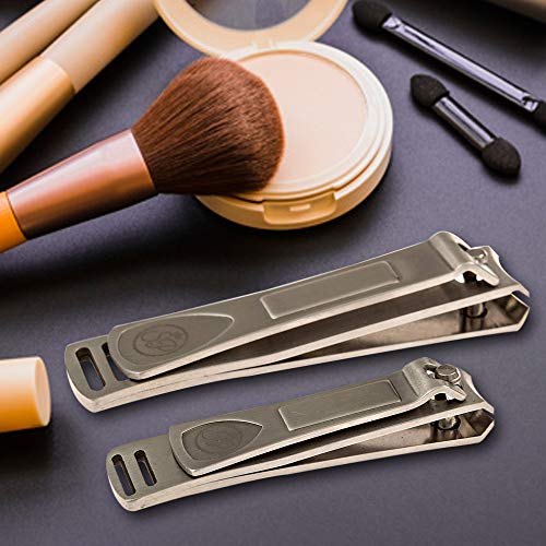 Spa's Premium Nail Clipper Set with BuiltIn Nail Files, Stainless