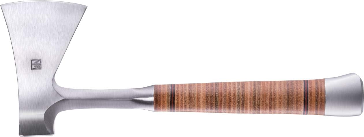 Handbeil, inkl. hochwertiger Ledergürteltasche als Schneidschutz, mit Ledergriff | 3555.370