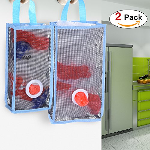 Buy Flee Set of 2 Wall Plastic Bags Holder Hanging Grocery Bag