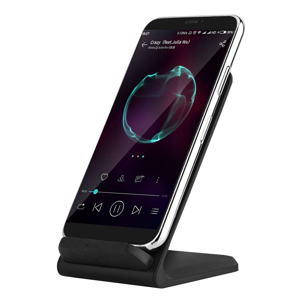 ASHATA Wireless Charger, Fast Wireless Charger Qi 2-coils Wireless Stand Charger 75% Charging Efficiency Safe Wireless Stand Charge Pad, Compatible with S20/Note 10/Note 9/S10