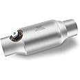 WaSaett 2" Catalytic Converter Universal 2 Inch Inlet/Outlet Universal High Flow Front Catalytic Converter with O2 Port Direct-Fit (EPA Compliant)