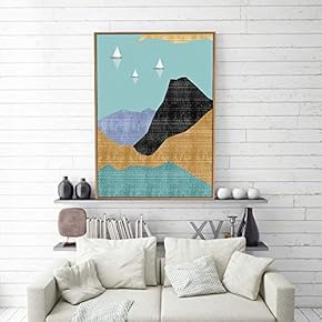 Framed Home Artwork Simple Style Sunset for Living Room Bedroom