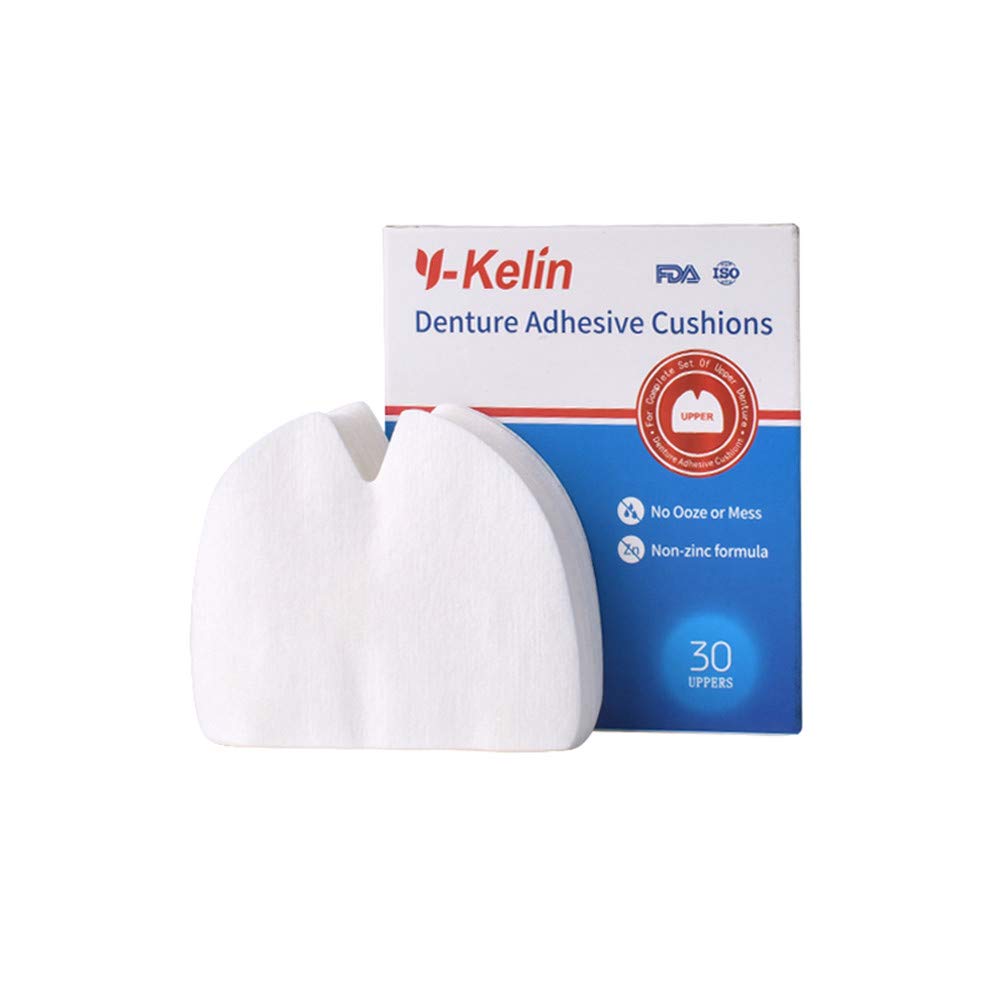 Y-Kelin Denture Adhesive Cushion 30 pads Upper Denture Adhesive Pads (pack of 2) Natural strong hold comfort denture cushions denture pads : Beauty