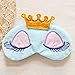 Adecco LLC Cute Sleeping Beauty Cartoon Eye Mask & Blindfold for Kid's Sweet Dreams(light blue)
