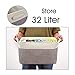 DECOMOMO Foldable Storage Bin Collapsible Sturdy Cationic Fabric Storage Basket Cube W/Handles for Organizing Shelf Nursery Home Closet (Jumbo - 19.7 x 15.8 x 11.8) (Grey, Extra Large - 3 Pack)