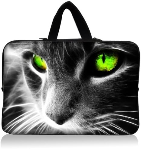 Clever Cat Animal 14 Inch Neoprene Rainproof Laptop Bag Sleeve Case Briefcase with Handle Laptop Handle Bag For14"14.1"14.4"14.6"inch Laptops