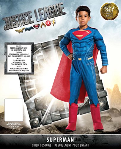 Rubie's Costume Boys Justice League Deluxe Superman Costume, Large, Multicolor