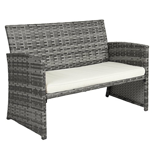 Best Choice Products 4Piece Outdoor Wicker Patio Conversation Furniture Set for Backyard, Deck