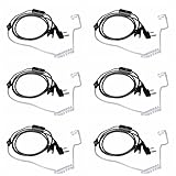 Walkie Talkies Earpieces with Mic 2 Pin Covert Air Acoustic Tube Headset for Baofeng UV-5R BF-888S F8HP Retevis H-777 Kenwood PUXING (6 Packs) by KCTIN