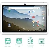 NeuTab 7'' Quad Core Android 5.1 Lollipop 1GB RAM 8GB Nand Flash Tablet PC, Wide View IPS Display 1024x600 Bluetooth Dual Camera, 1 year warranty FCC Certified (White)