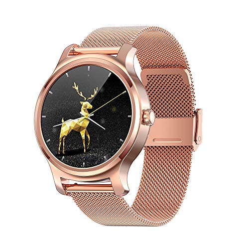 SMA-R2 Smart Watch for Women for Men Wear Fitness Tracker Watches with Heart Rate Monitor Sleep Monitoring Blood Pressure Monitor GPS Sport Outdoor Smartwatches for Andriod Phones and iOS (Gold)