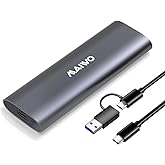 MAIWO M.2 NVMe SSD Enclosure, USB 3.1 GEN2 10Gbps Tool Free USB C to M.2 NVMe SSD Adapter Reader Case, Support UASP Trim, 8TB Capacity, Aluminum