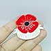 Remembrance Day Memorial Day Gift Poppy Brooch Pins Lest We Forget Flower Badge Broach (Lest We Forget A)