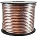 GLS Audio Premium 16 Gauge 50 Feet Speaker Wire - True 16AWG Speaker Cable 50ft Clear Jacket - High Quality 50' Spool Roll 16G 16/2 Bulk