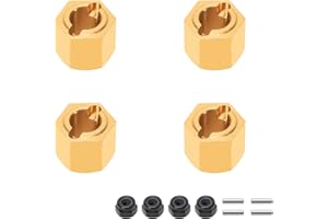 RCAWD Full Brass Wheel Hex Hub Adaptor H7*6.2mm Extended 2mm for 1/24 FMS FCX24 Upgrade Parts